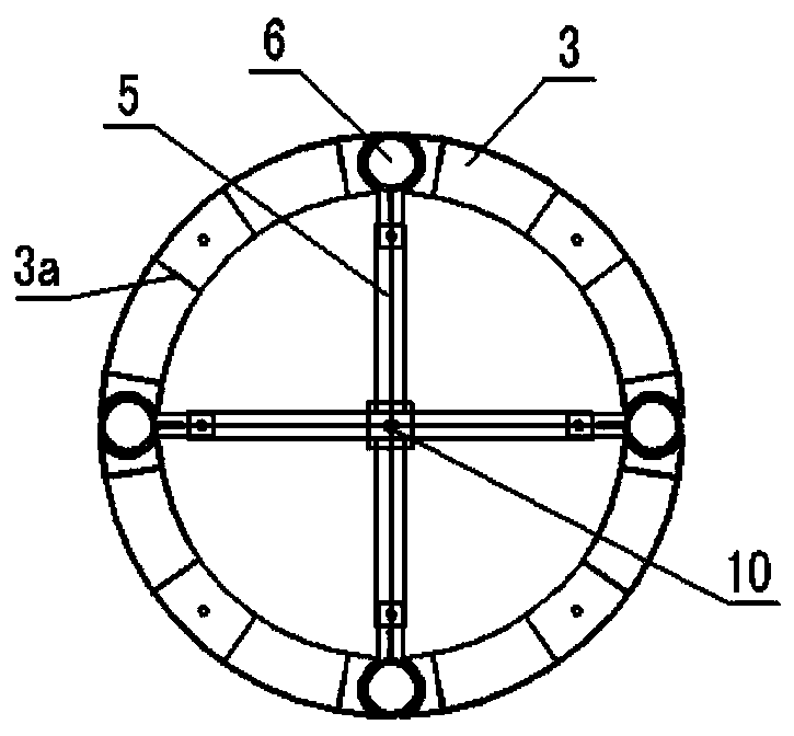 Underwater pouring root type foundation with retaining wall and construction method thereof