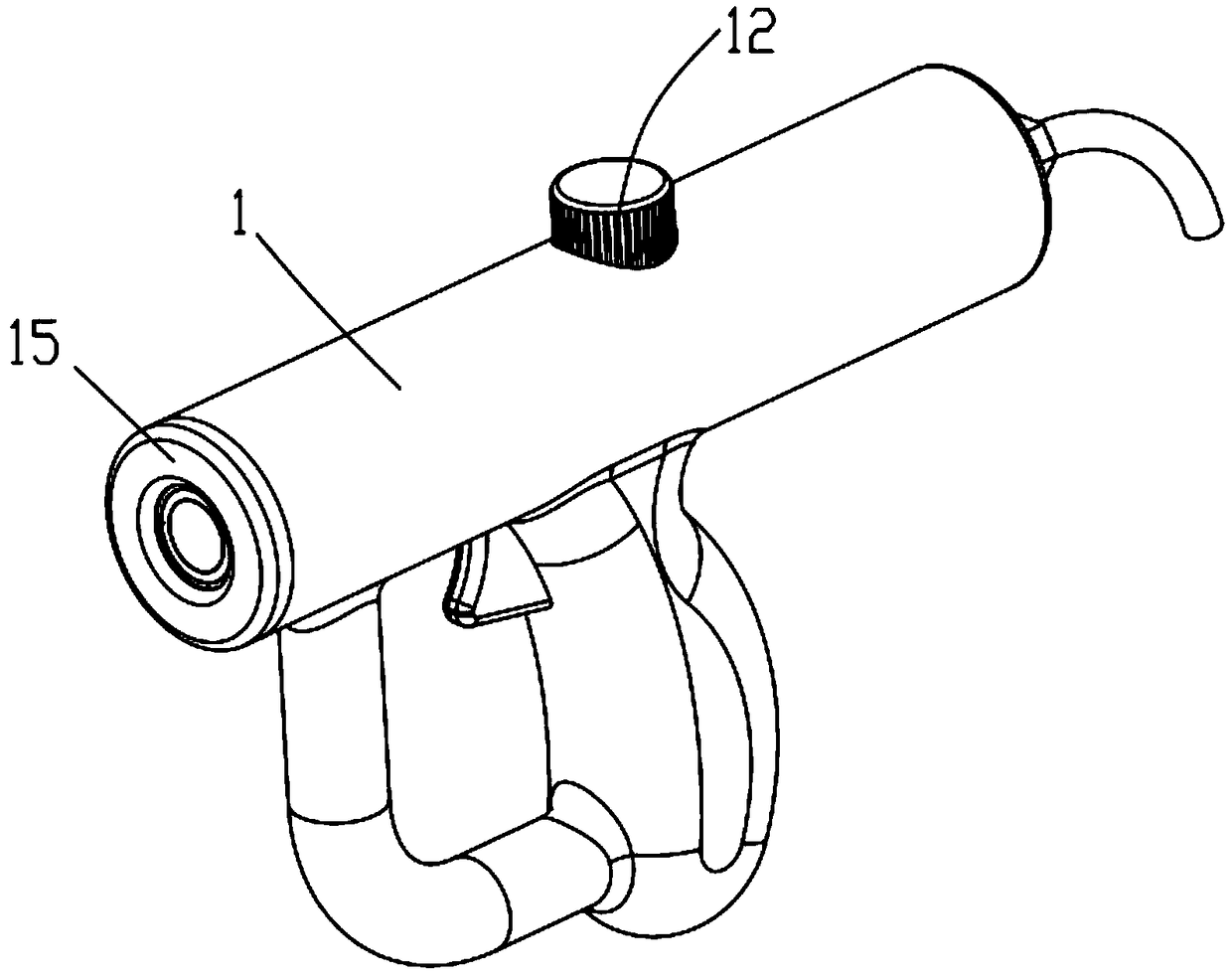 Spray gun of intensive spraying massager and intensive spraying massager