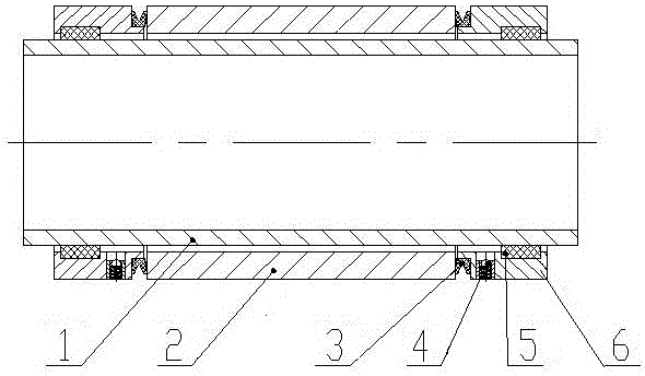 Bimetal-composite-pipe liquid expansion forming base-pipe and liner-pipe gap waterproof device