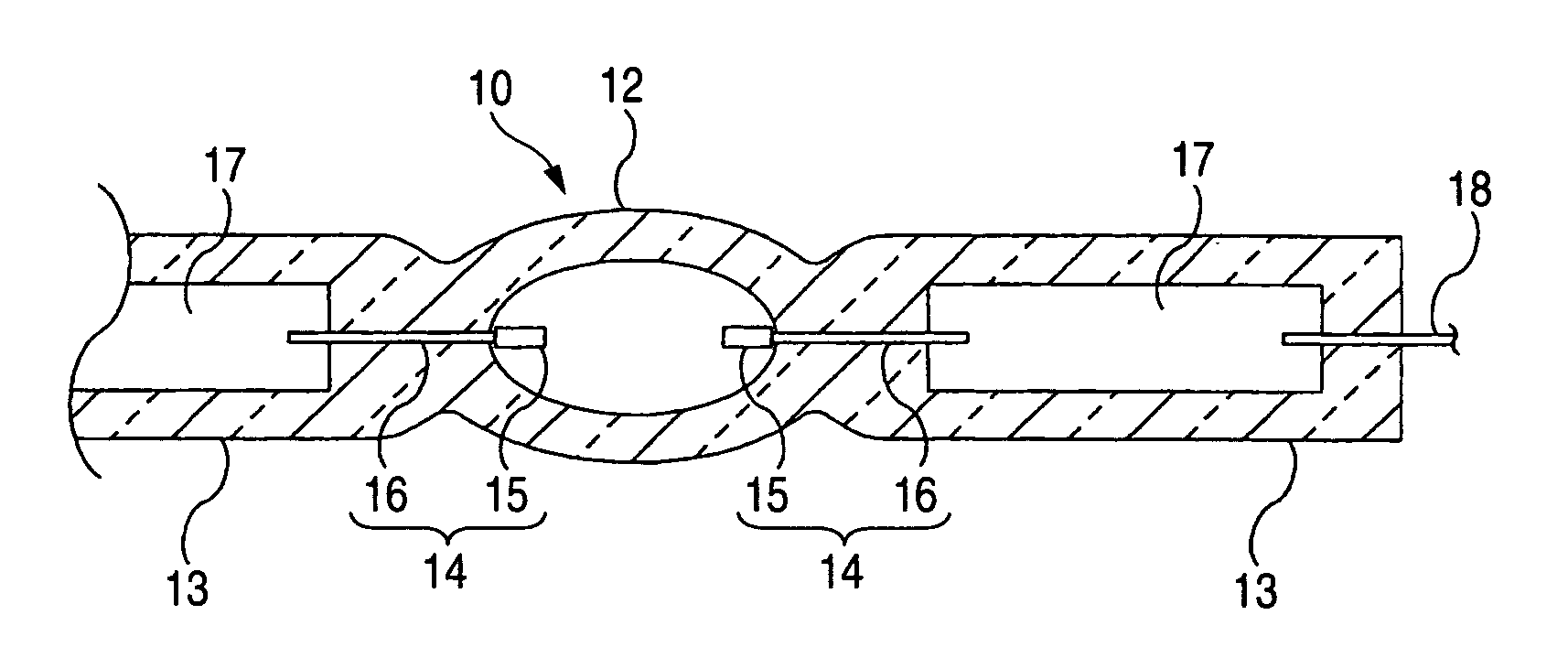 Arc tube for discharge lamp device