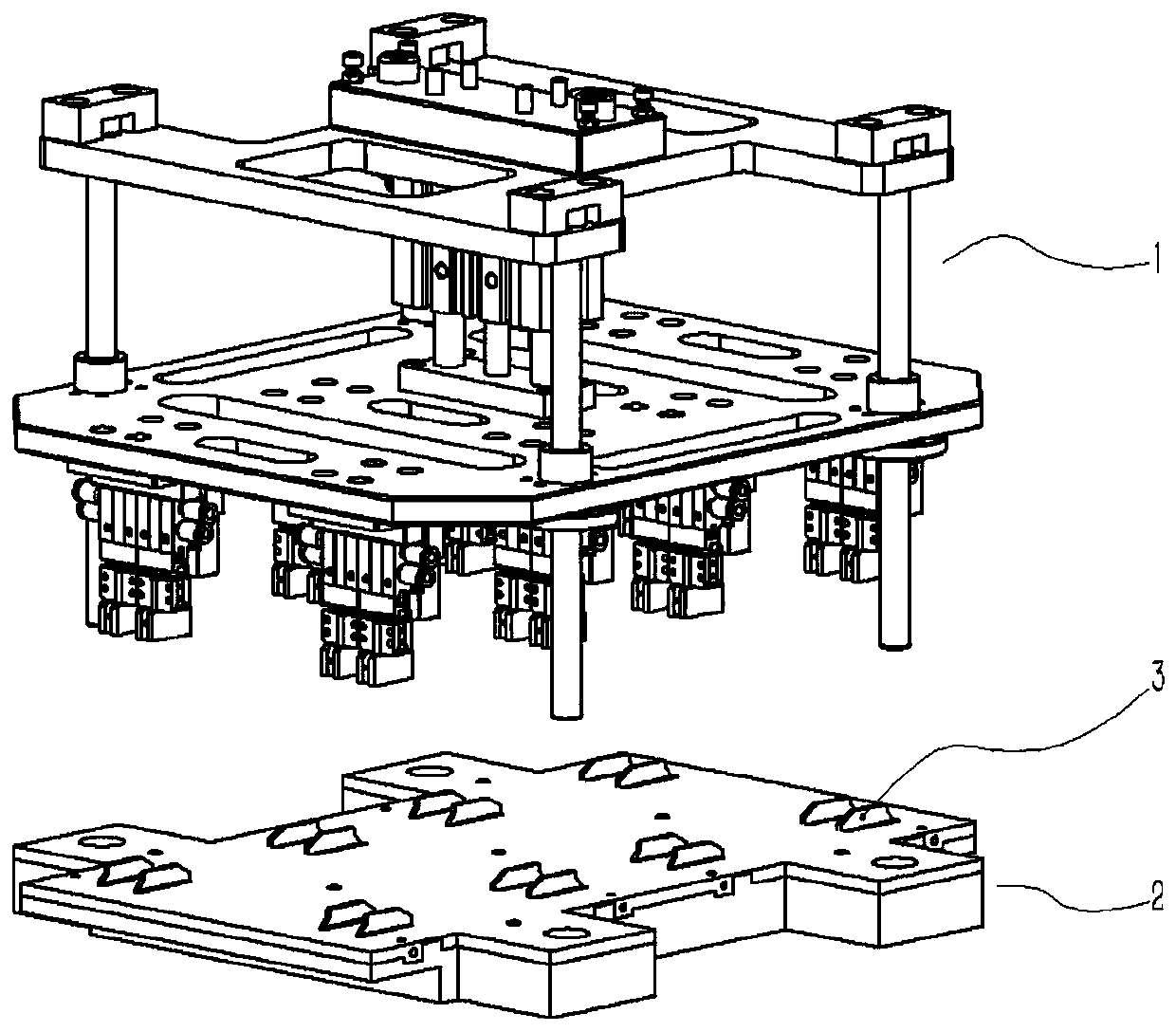 Precision clamp for automatically feeding embedding part