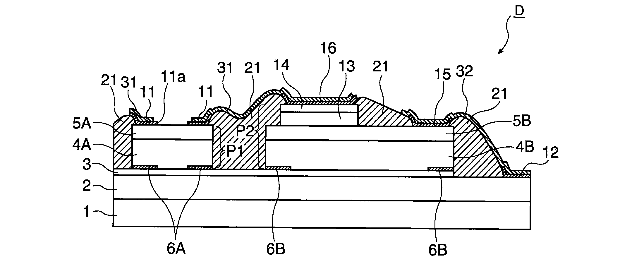 Electrode structure and optical semiconductor element