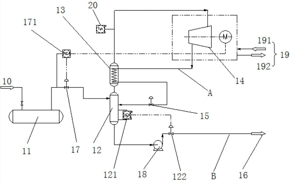 Methane gas recycling system and recycling control method