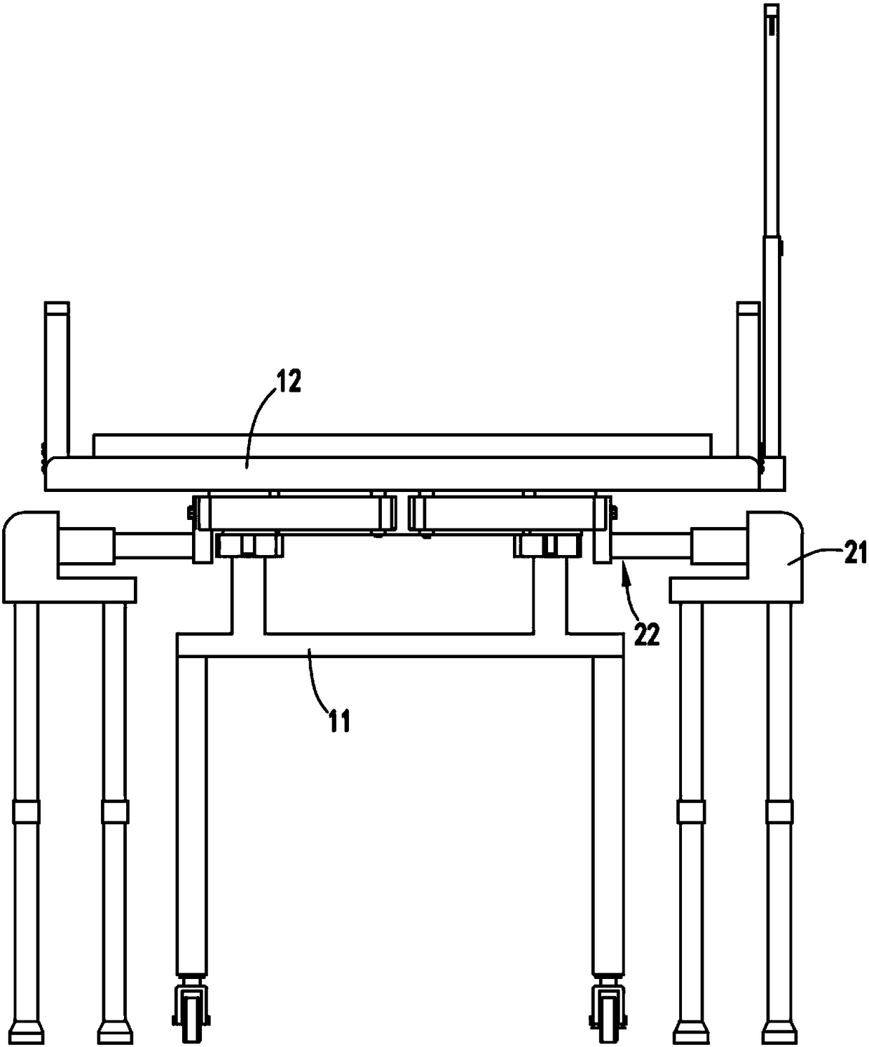 Combined sickbed for patient operation transfer