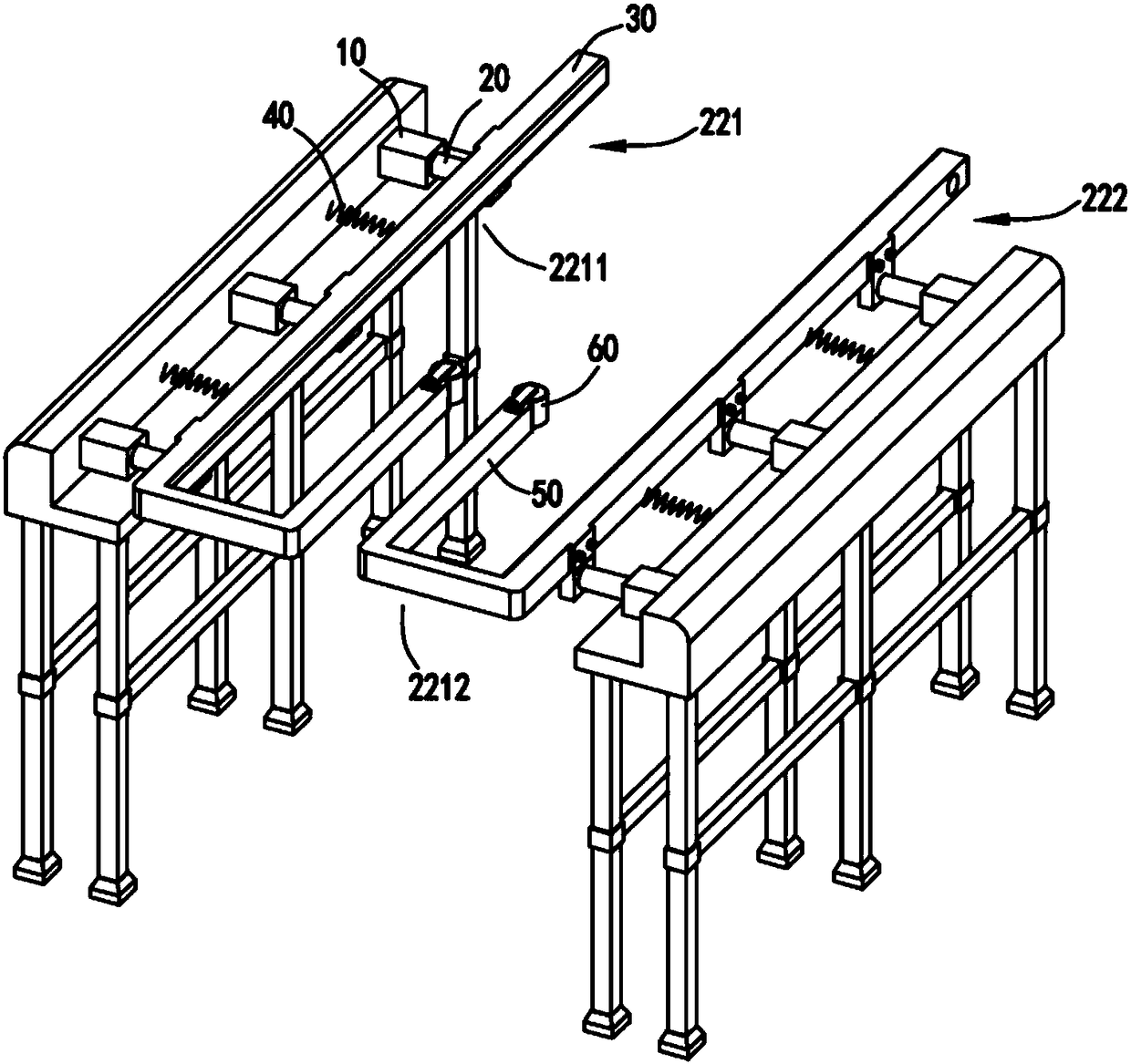 Combined sickbed for patient operation transfer