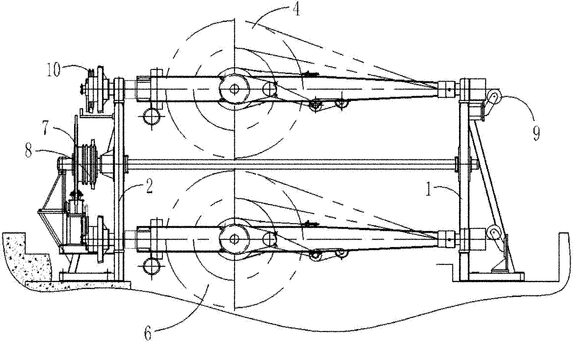 Centralized rotary creel stand