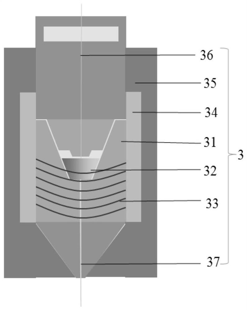 Quartz optical fiber and preparation method and device thereof