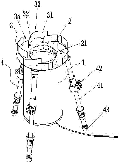 A kind of picnic stove with anti-scalding structure