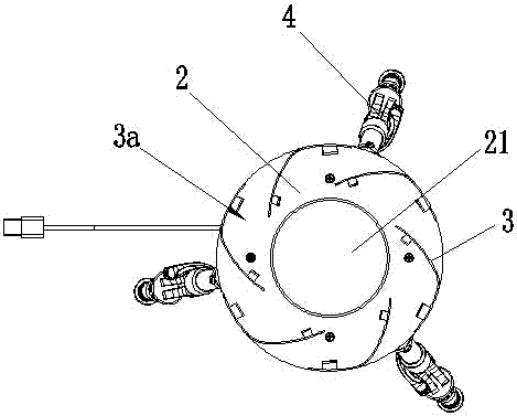 A kind of picnic stove with anti-scalding structure