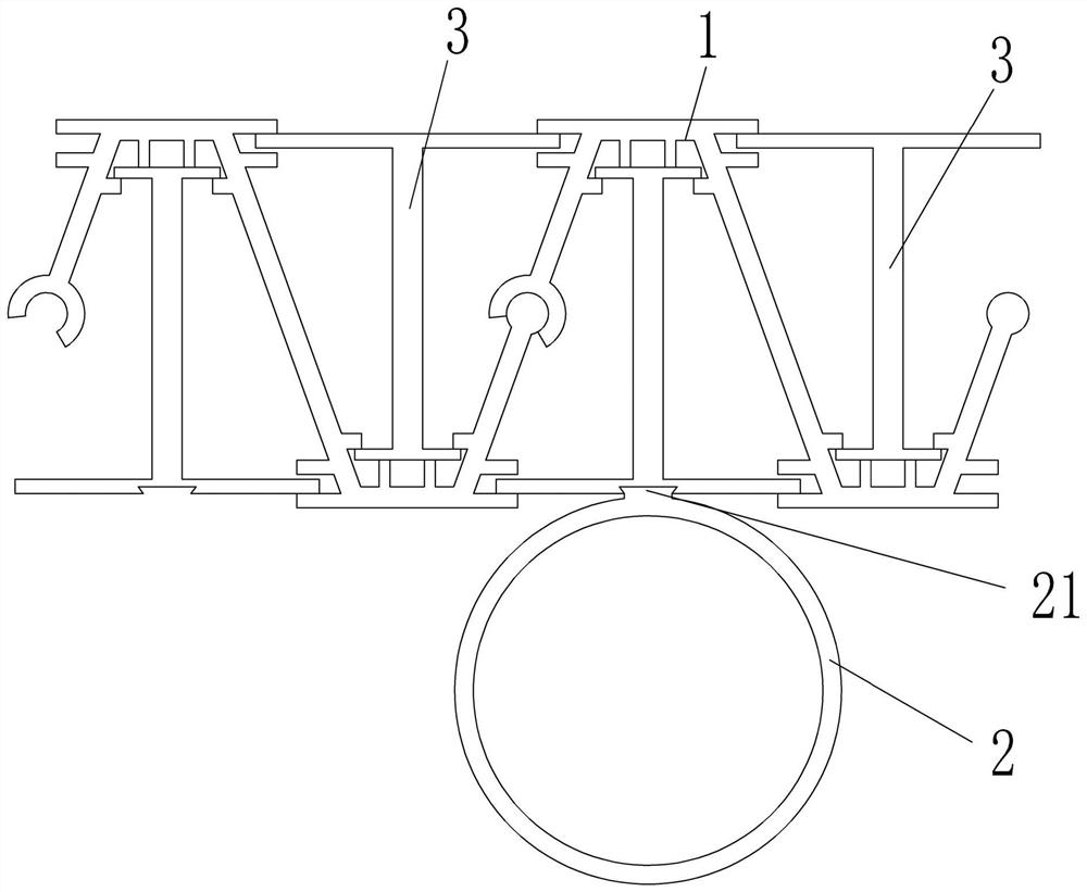 Foundation pit support structure and construction method thereof