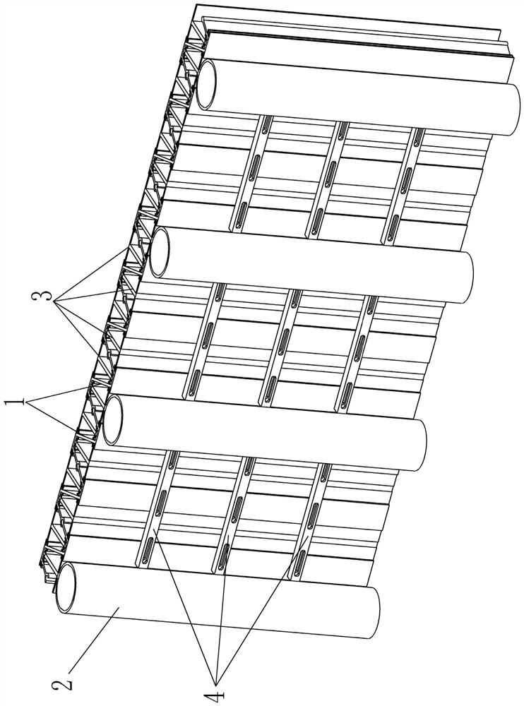 Foundation pit support structure and construction method thereof