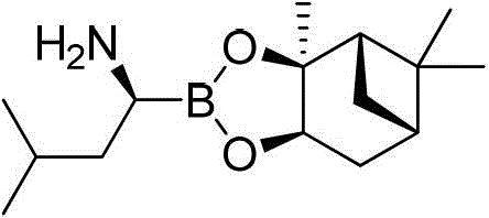 Amide boronic acid ester for detecting the purity of bortezomib intermediate, preparation method and application thereof