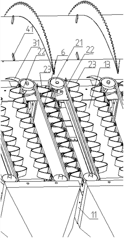 Sunflower harvesting header