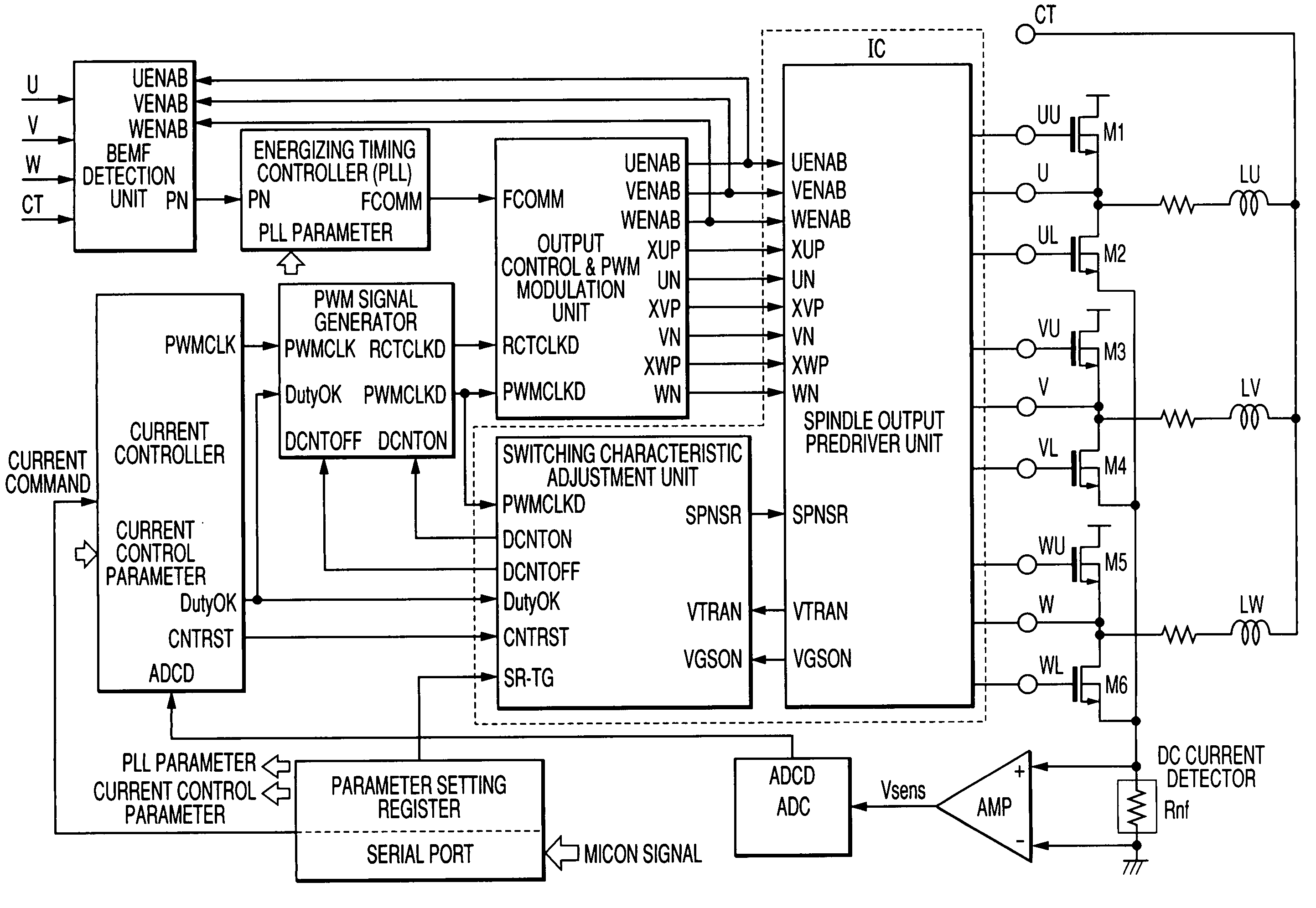 Motor drive device and motor drive integrated circuit device