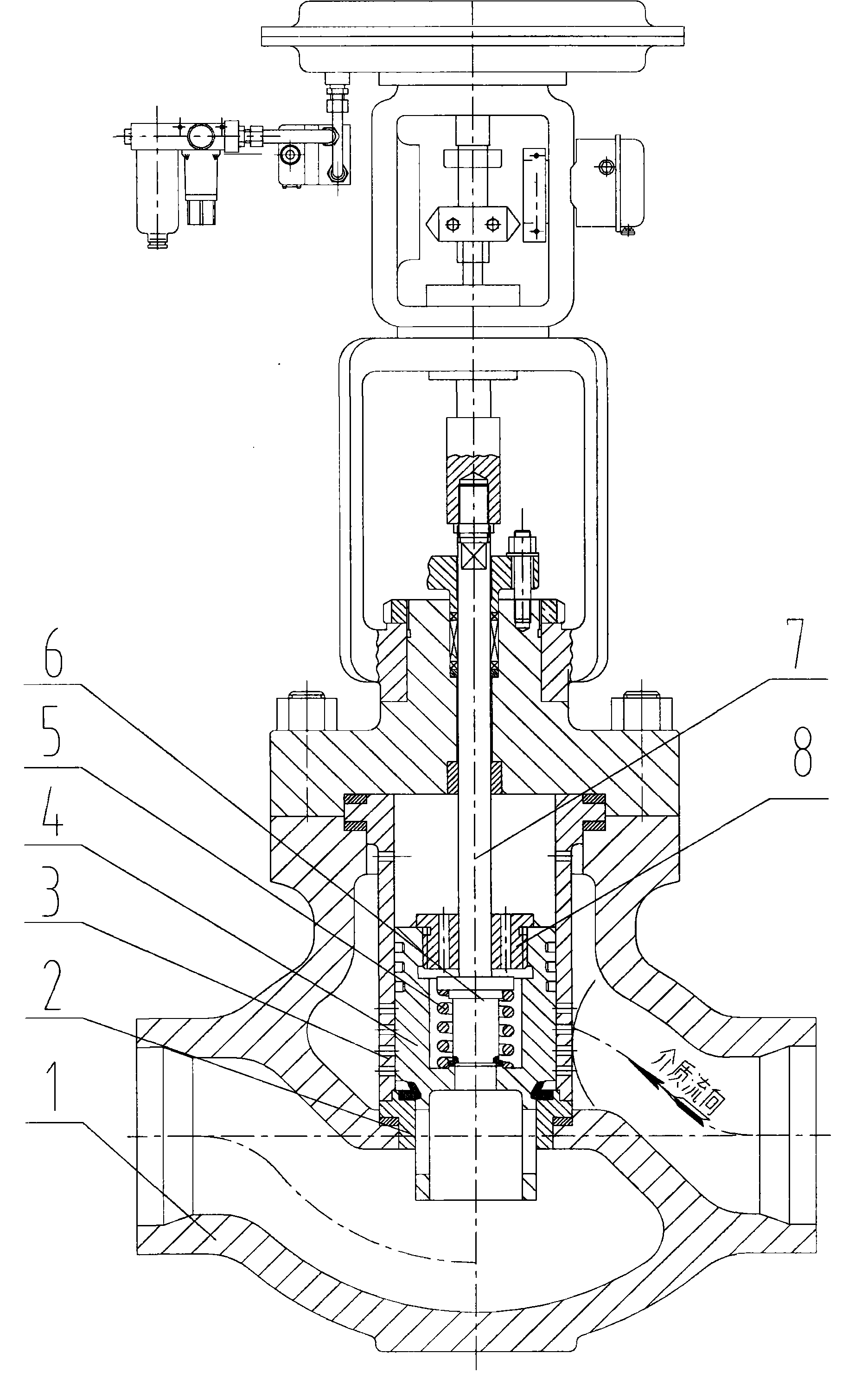 Cascading valve clack type adjusting valve