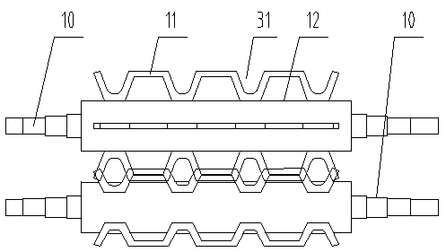 Separating unit of skin, pulp and leaves of maize straw