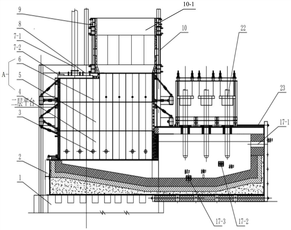 Smelting furnace and smelting method for extracting valuable metals from laterite-nickel ore