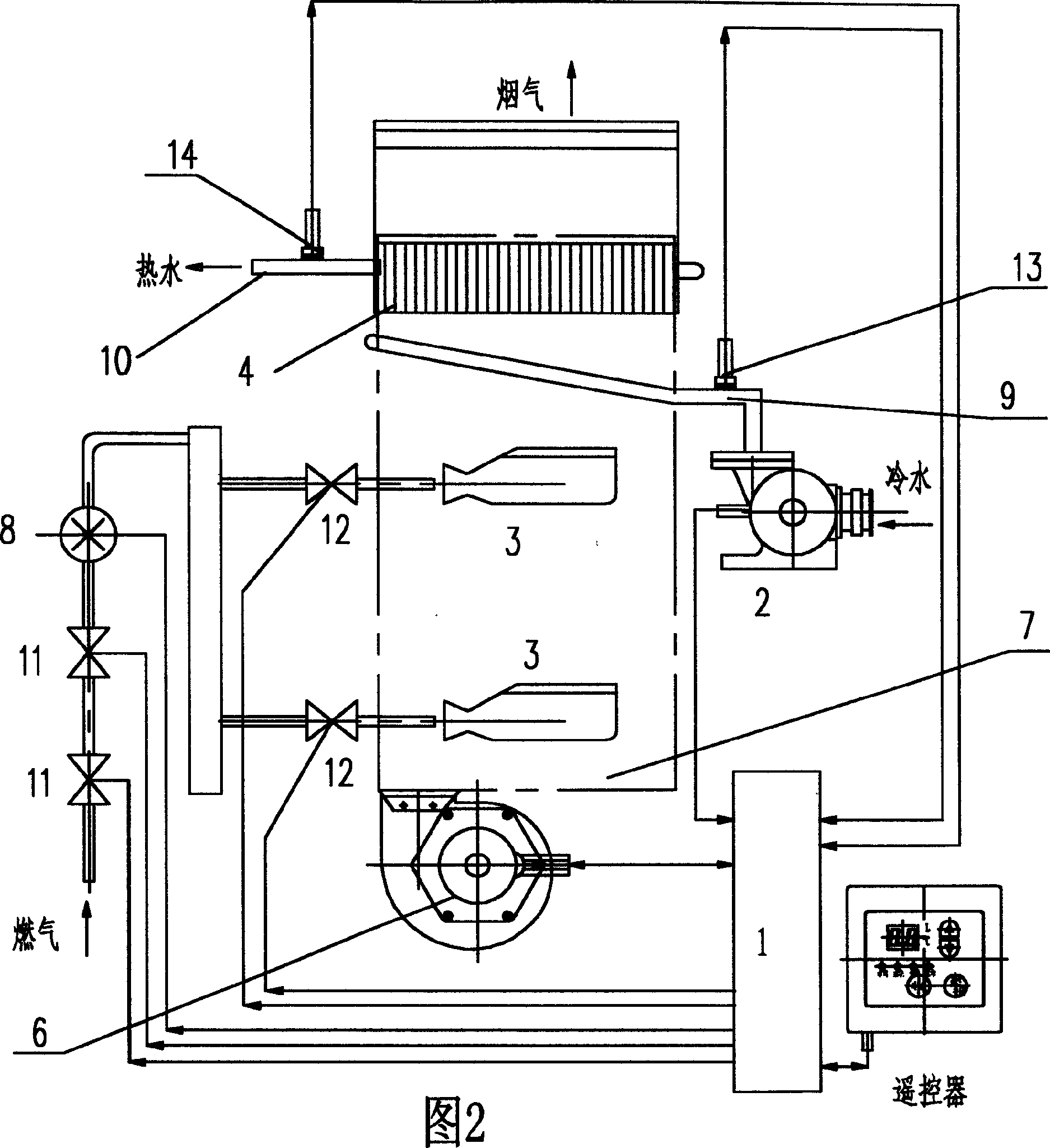 Domestic gas instantaneous water heater capable of realizing gas-air proportional control