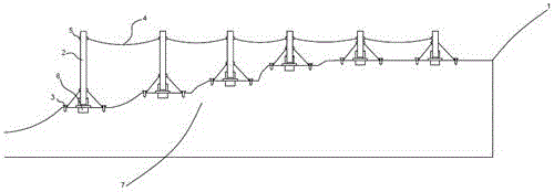 Movable type permeable spur structure capable of preventing coast erosion and construction method