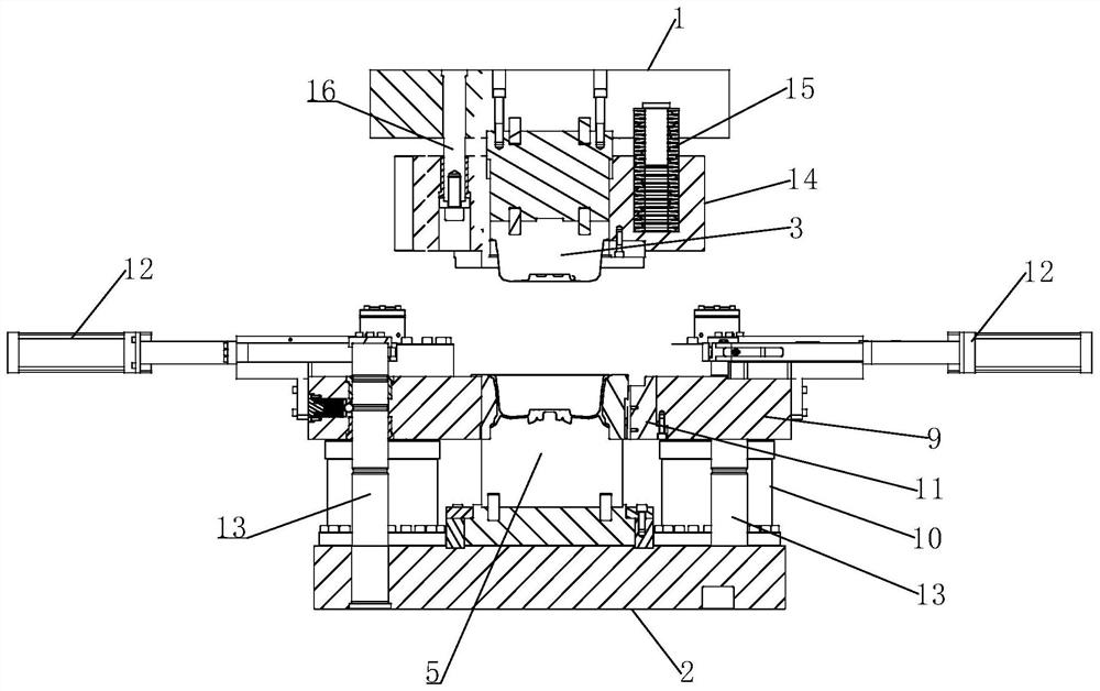 Forging forming device for automobile hub and using method thereof