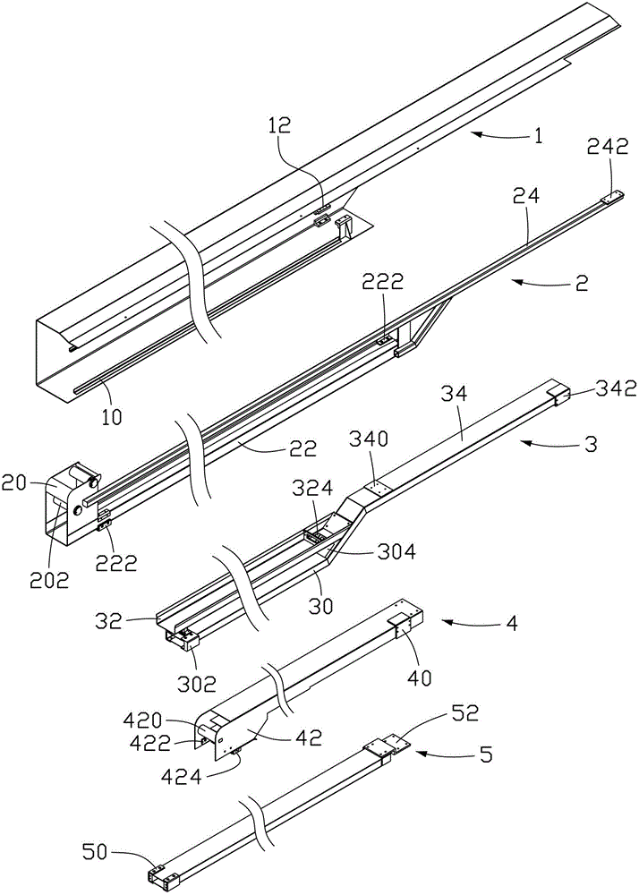 Flexible pipe line conveying device and aerial work equipment provided with flexible pipe line conveying device