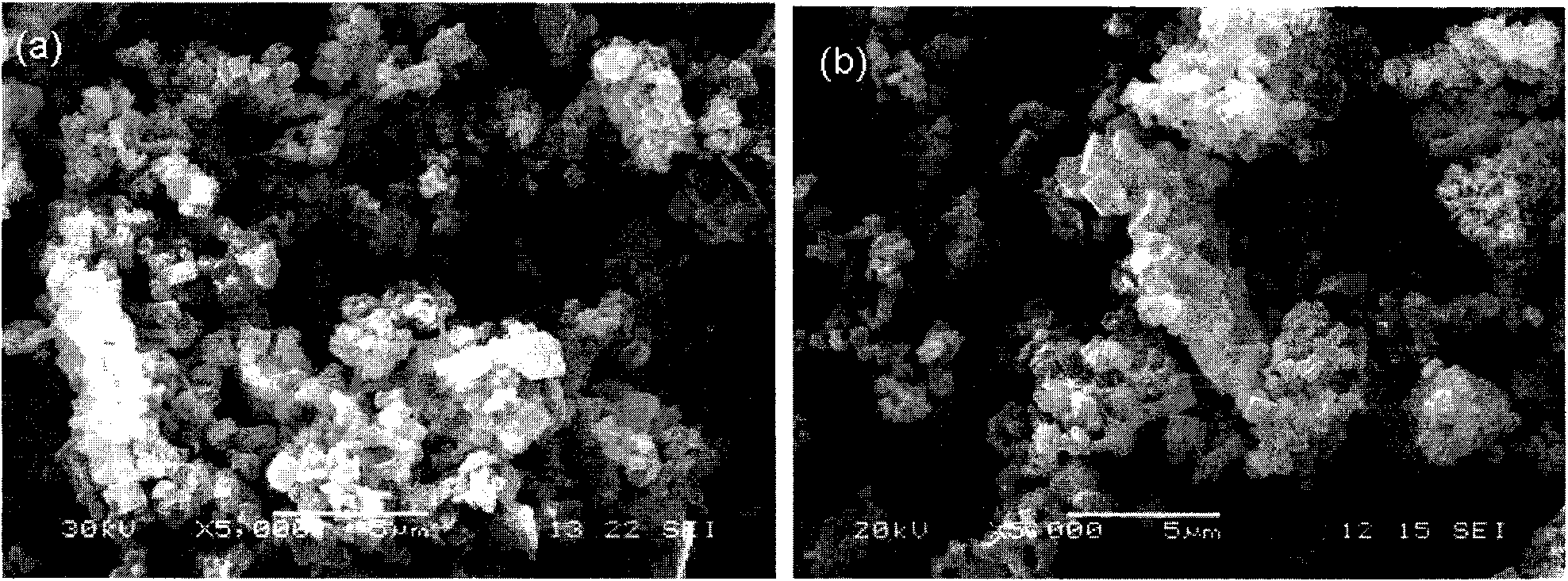 Method for inorganic synthesizing submicron CaB6 polycrytal powder