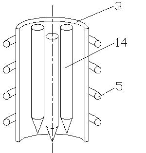 Circulating fluidized bed reactor for preparing hydrogen by gasifying biomass