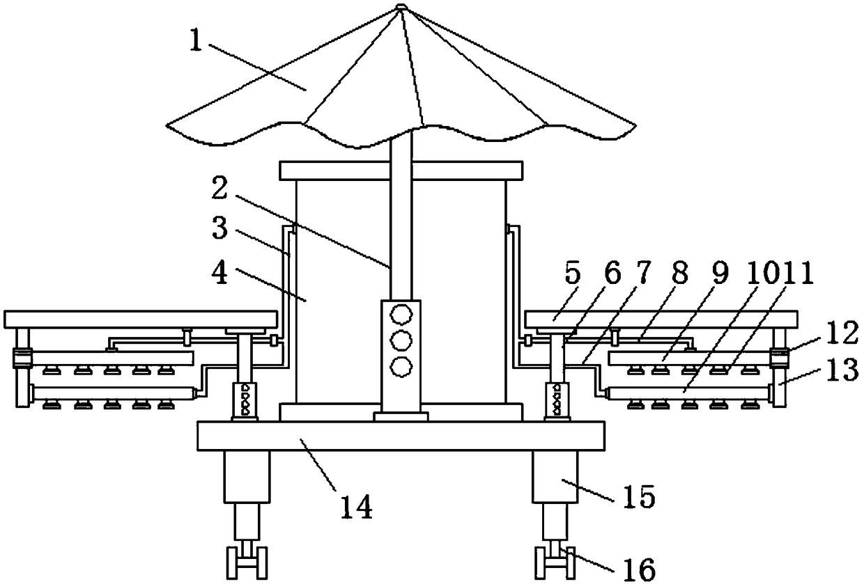 Watering device used for seedling raising