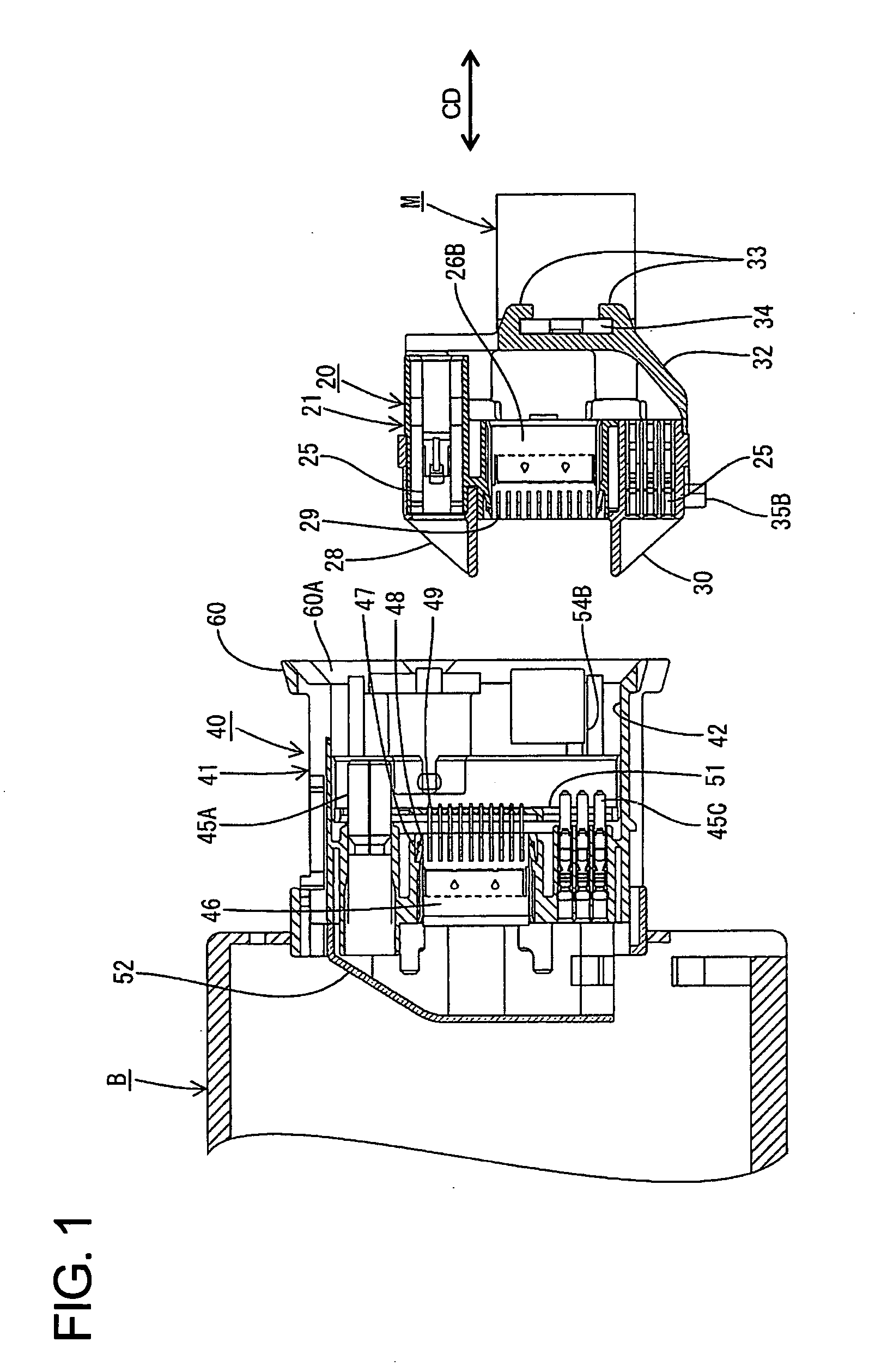 Connector assembling construction