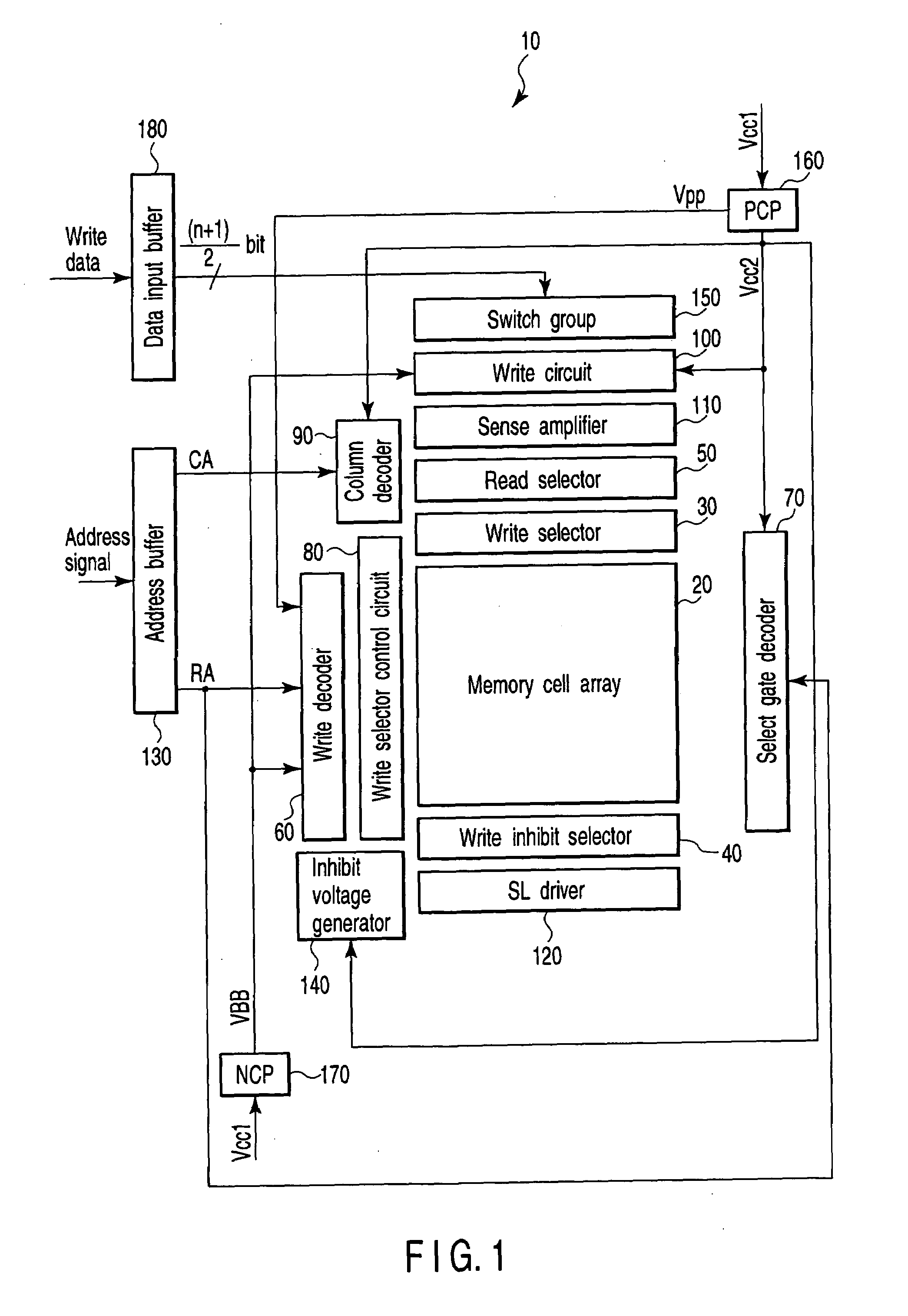 Semiconductor memory device with MOS transistors, each including a floating gate and a control gate, a control method thereof, and a memory card including the same