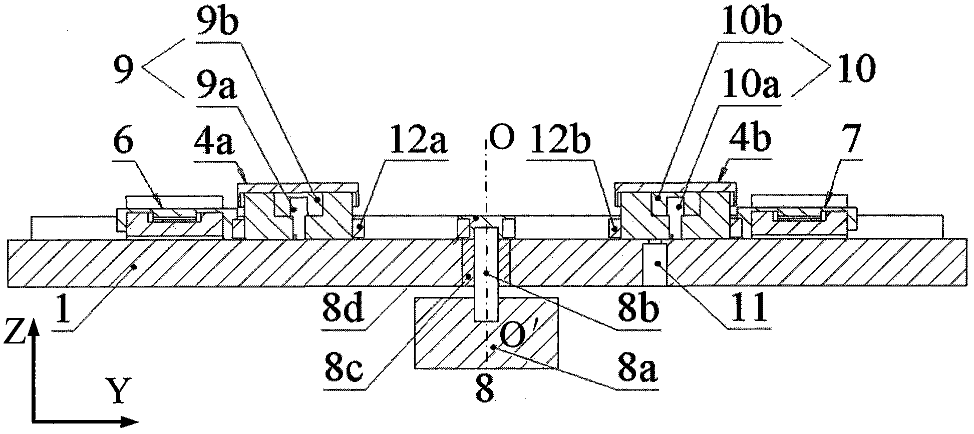 Double workpiece table revolution exchanging method and device based on self rotating direction adjustment of measurement positions