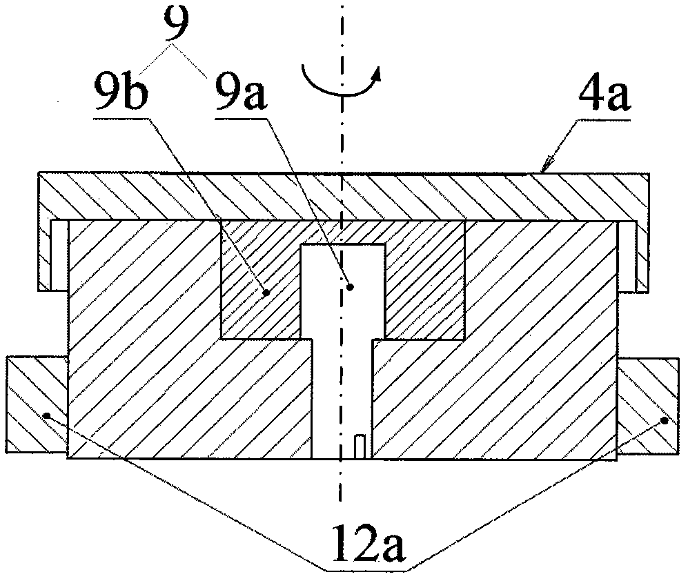 Double workpiece table revolution exchanging method and device based on self rotating direction adjustment of measurement positions