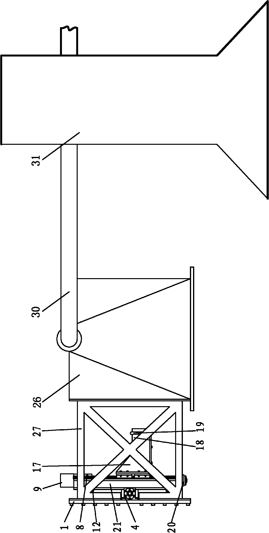 Imaging device of large geotechnical centrifuge