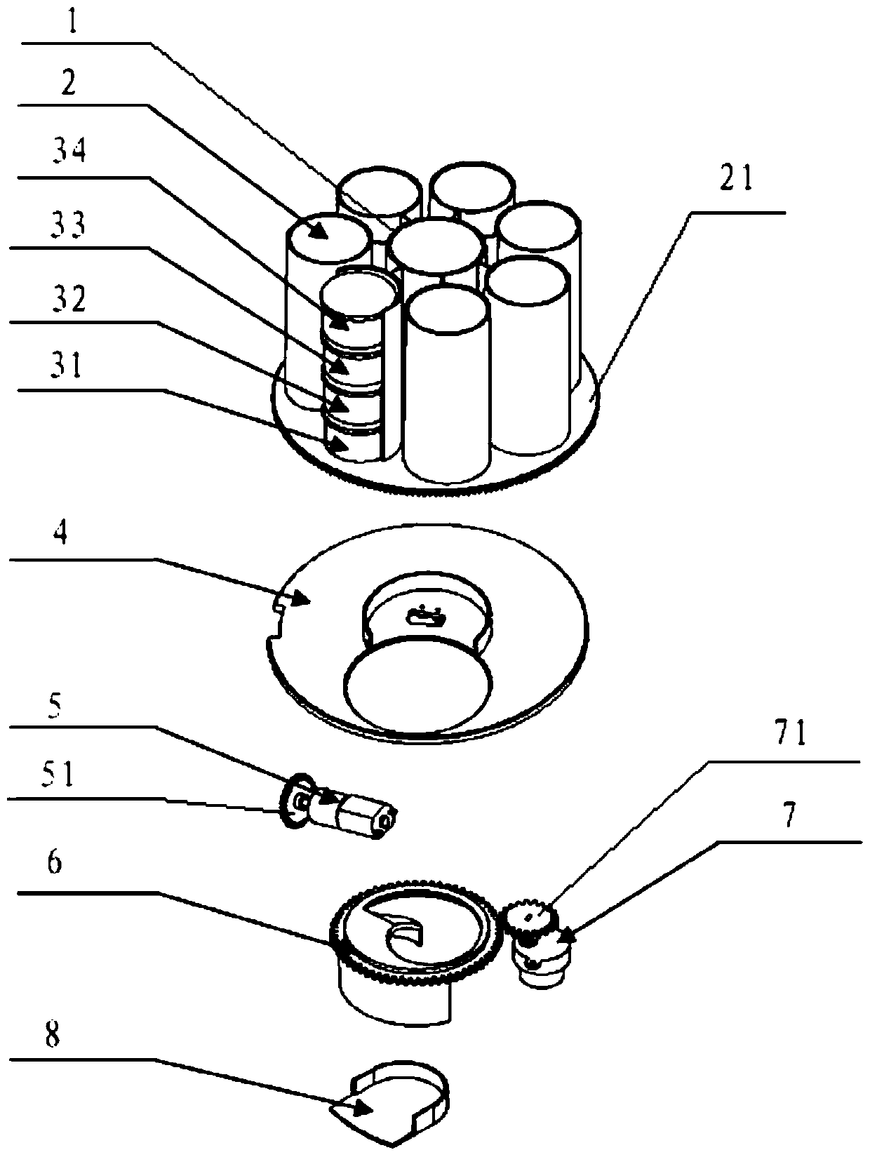 A three-dimensional drug storage mechanism