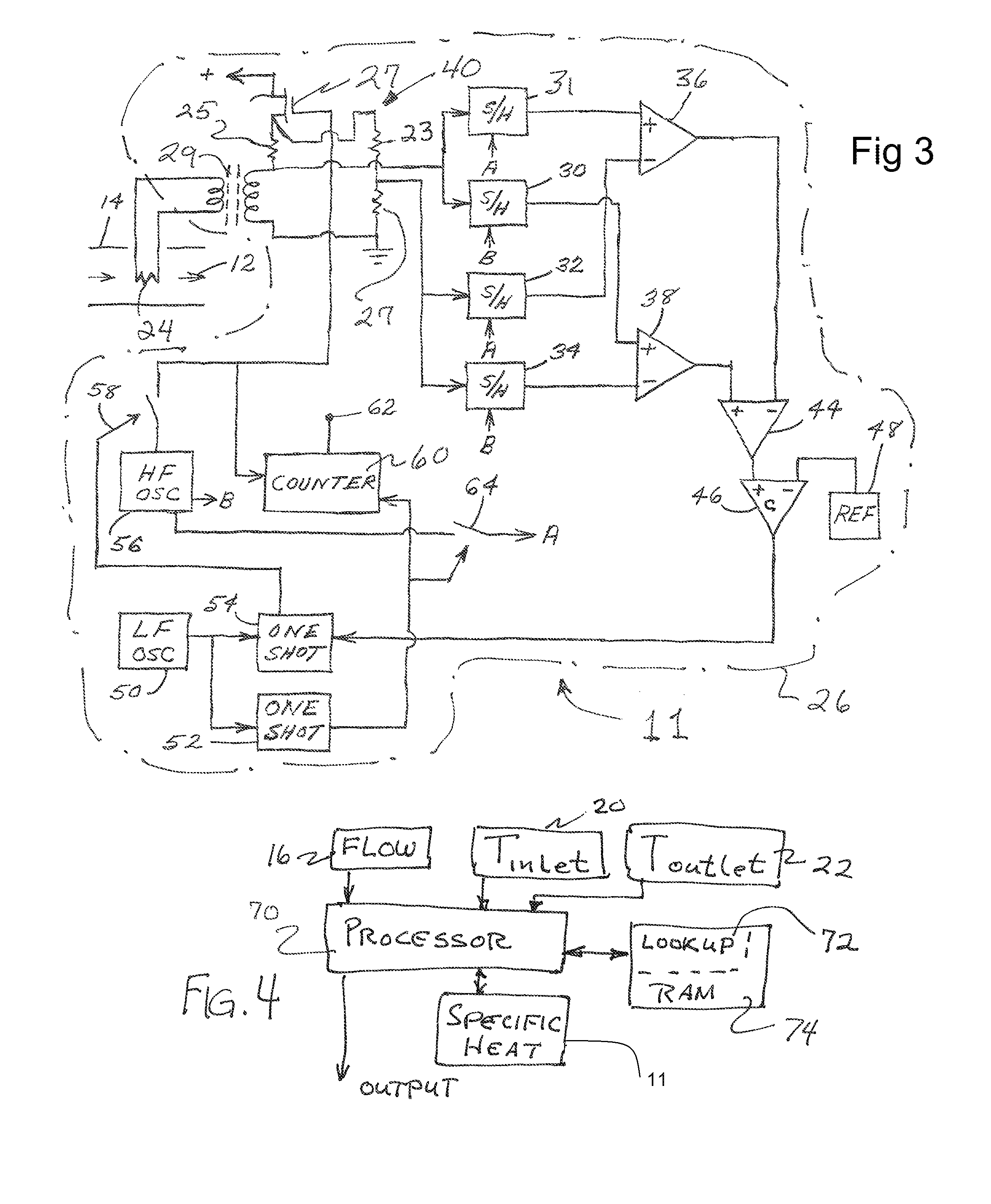 Compensated heat energy meter