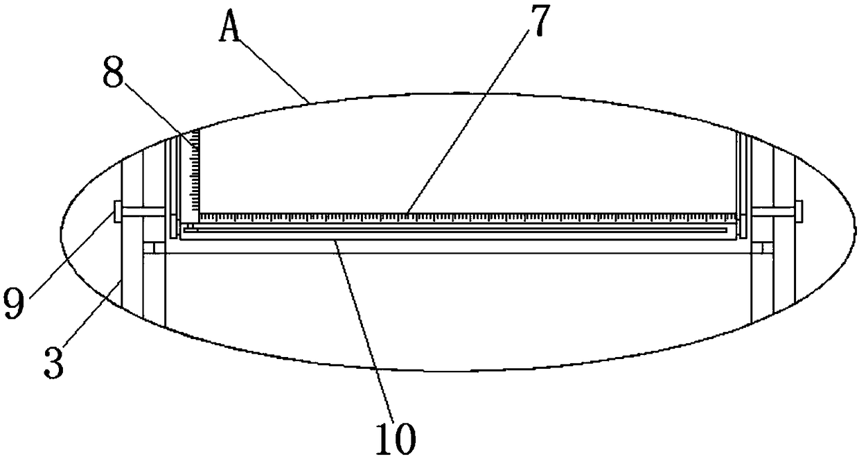 Artistic design teaching plate for installing ruler measurement structure