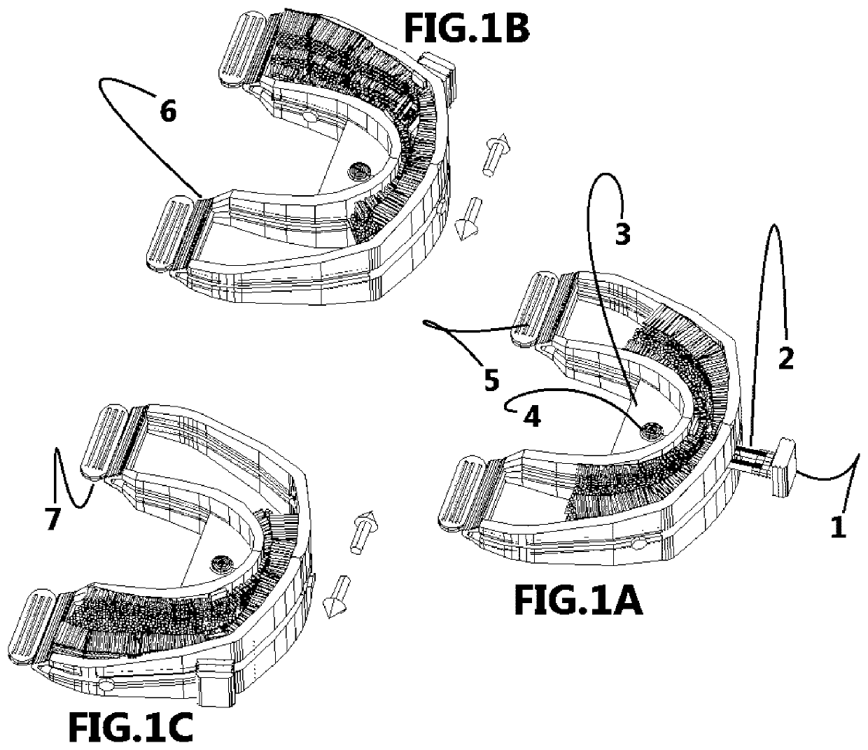 Molar lift oral insertion, disposable attach double level panorama form bristle brush tilter