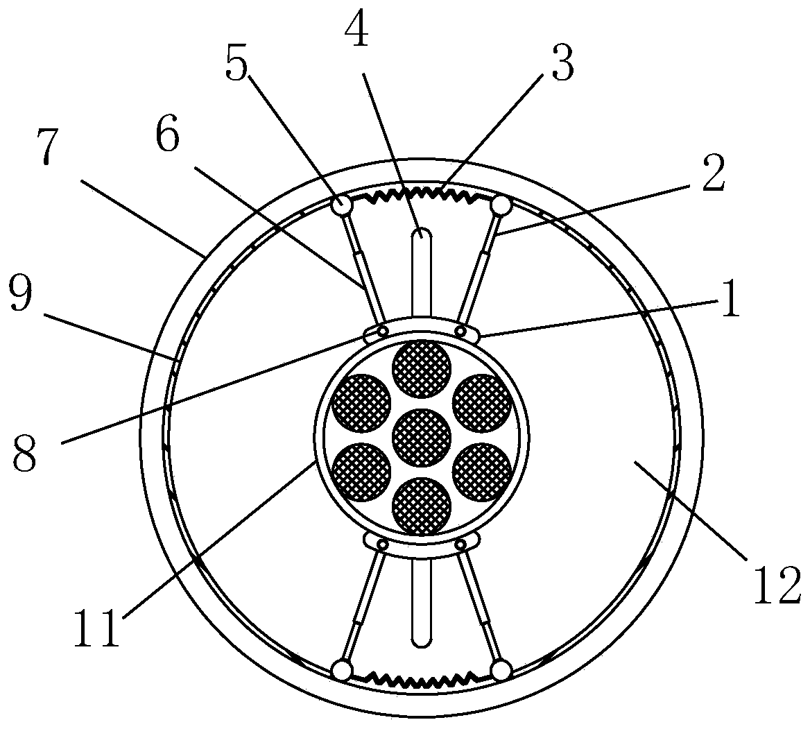 Fireproof and compressive cable