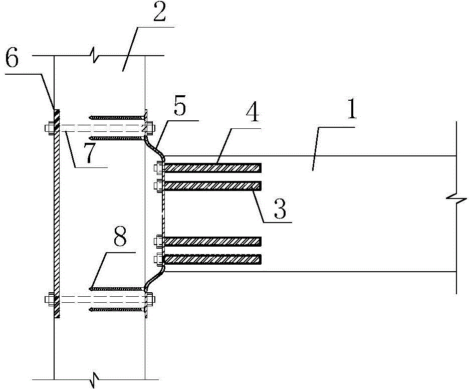 Assembly wood structure beam column embedded steel bar joint