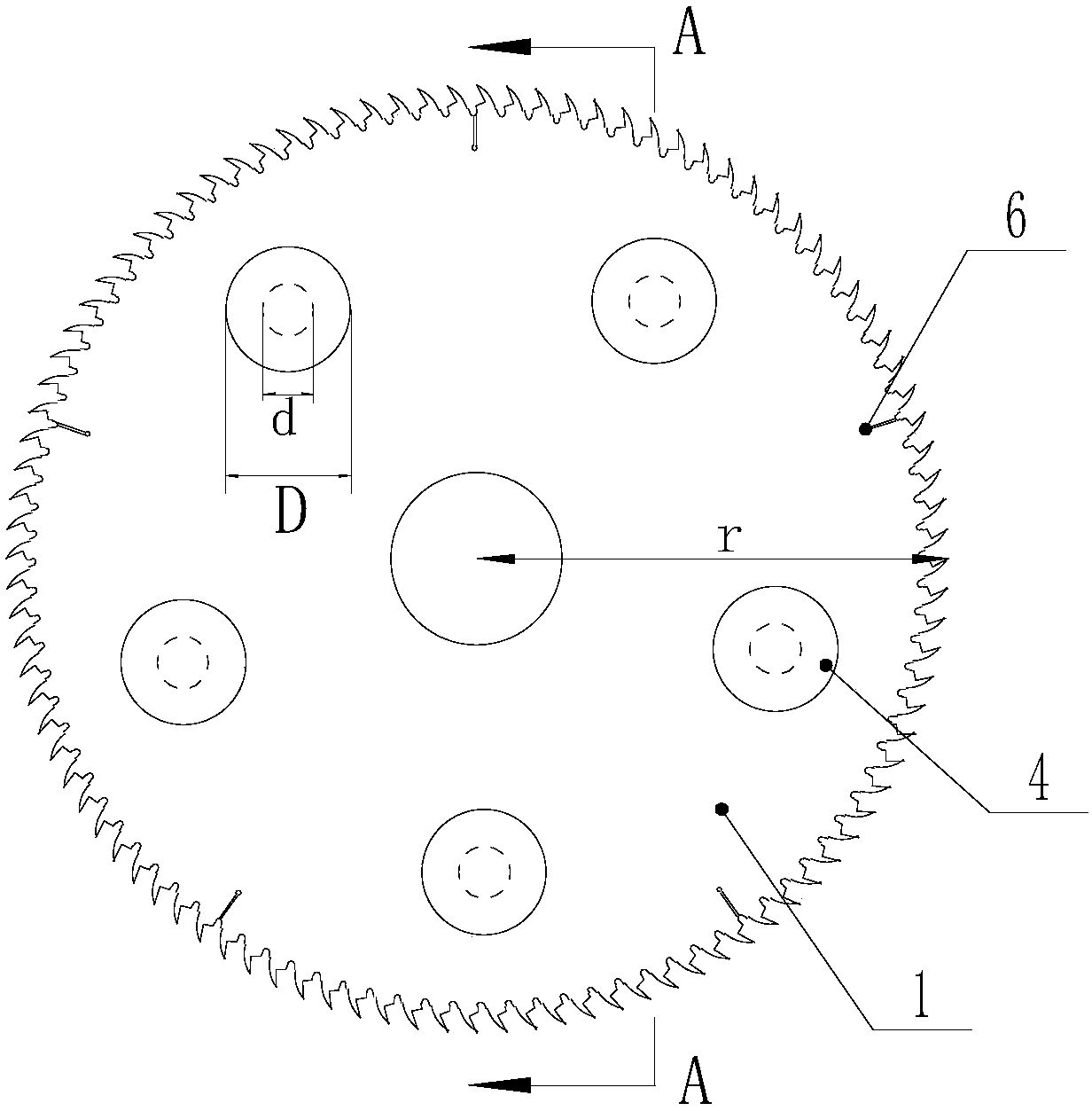 Circular saw web and damping noise reduction structure thereof