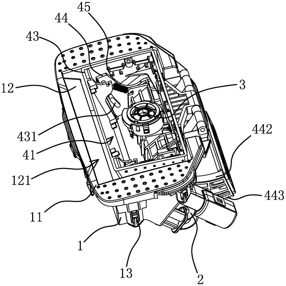 Loudspeaker lifting assembly integrated with mobile phone charging function