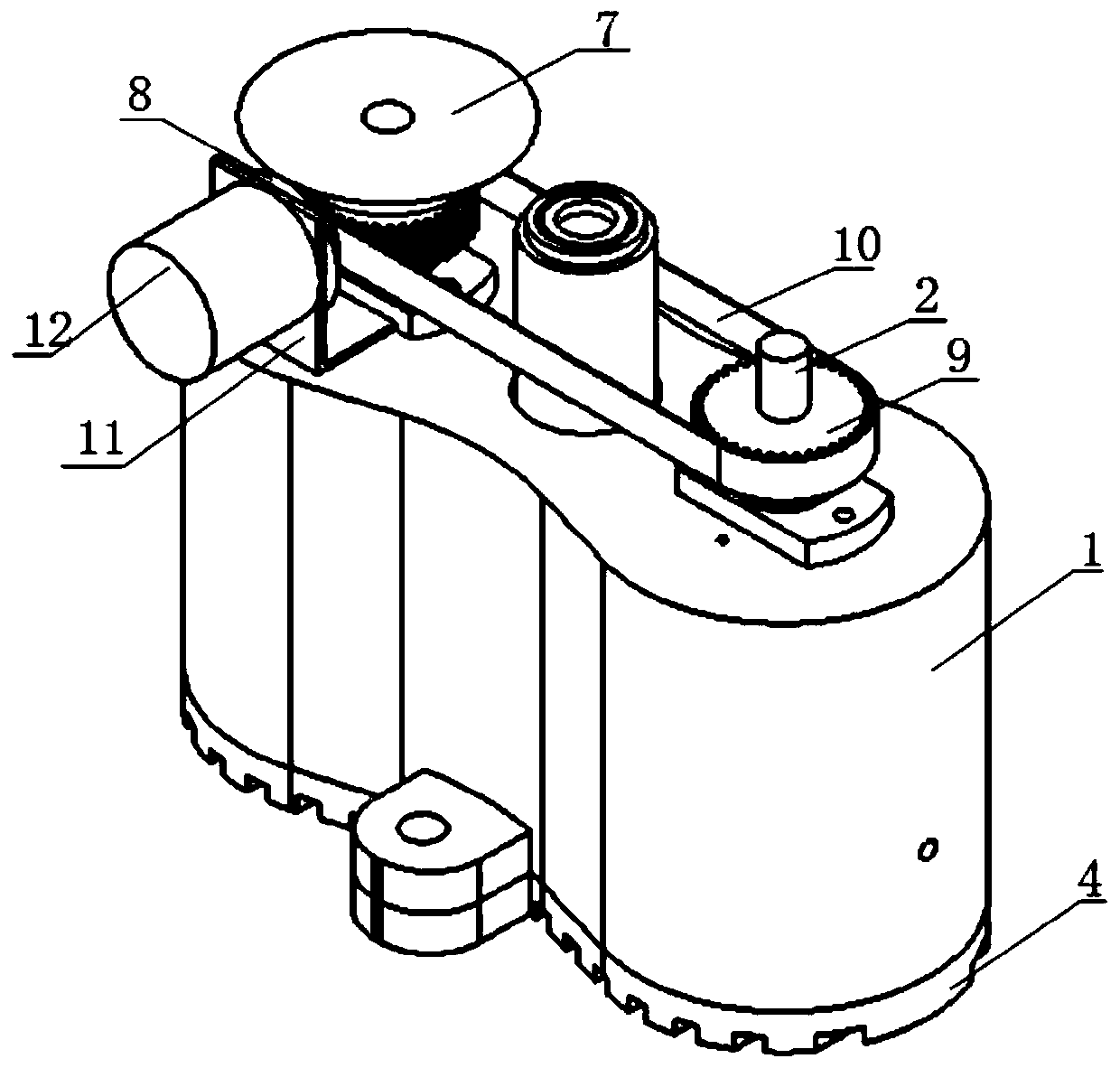 Distributed damping supporting device of automobile range extender and control method of distributed damping supporting device