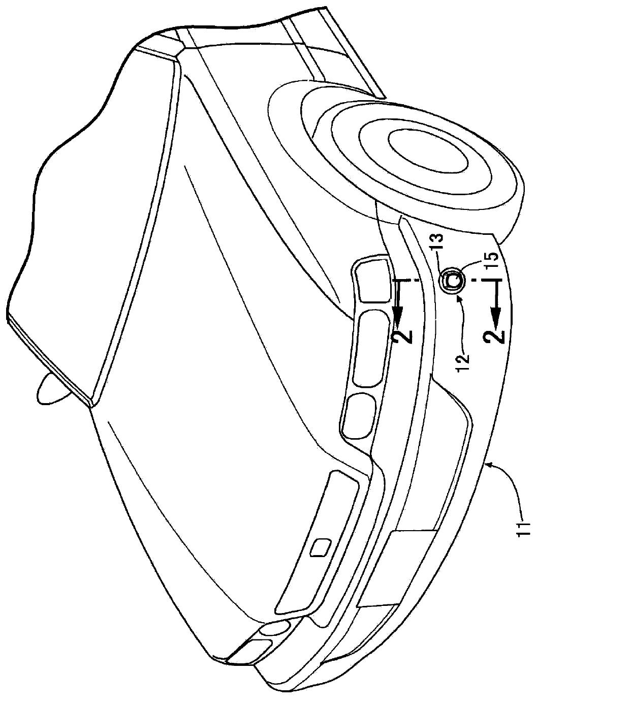 Mounting structure of vehicle camera