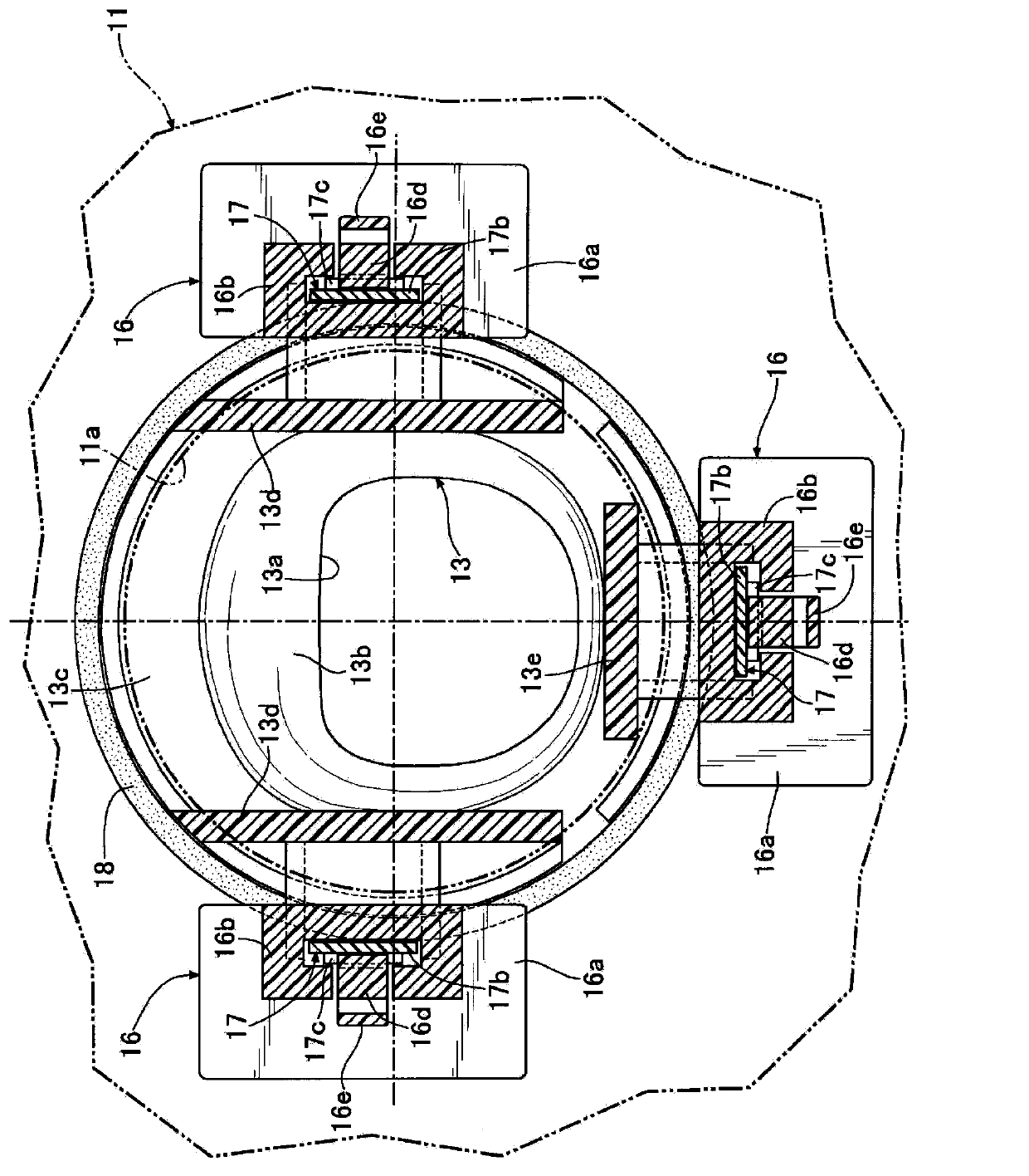 Mounting structure of vehicle camera