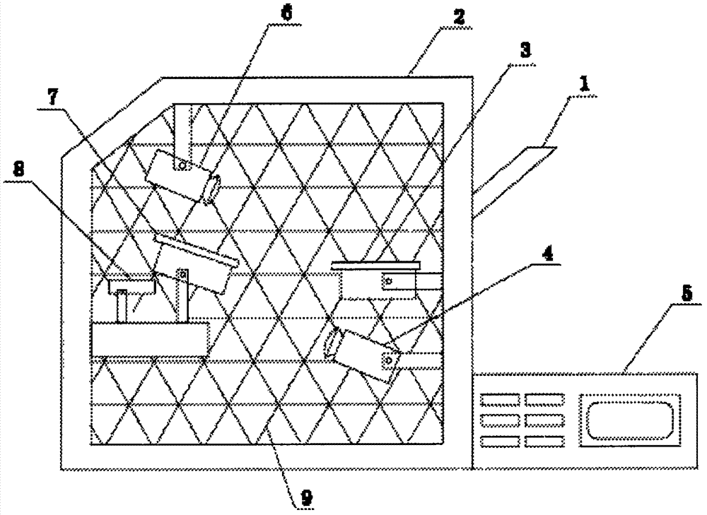 Ore machine vision recognition device based on ultraviolet fluorescence and recognition method thereof