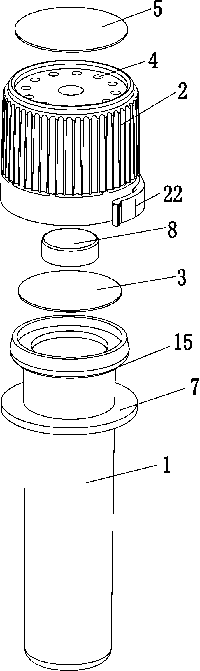 Self-contained type biological indicator container