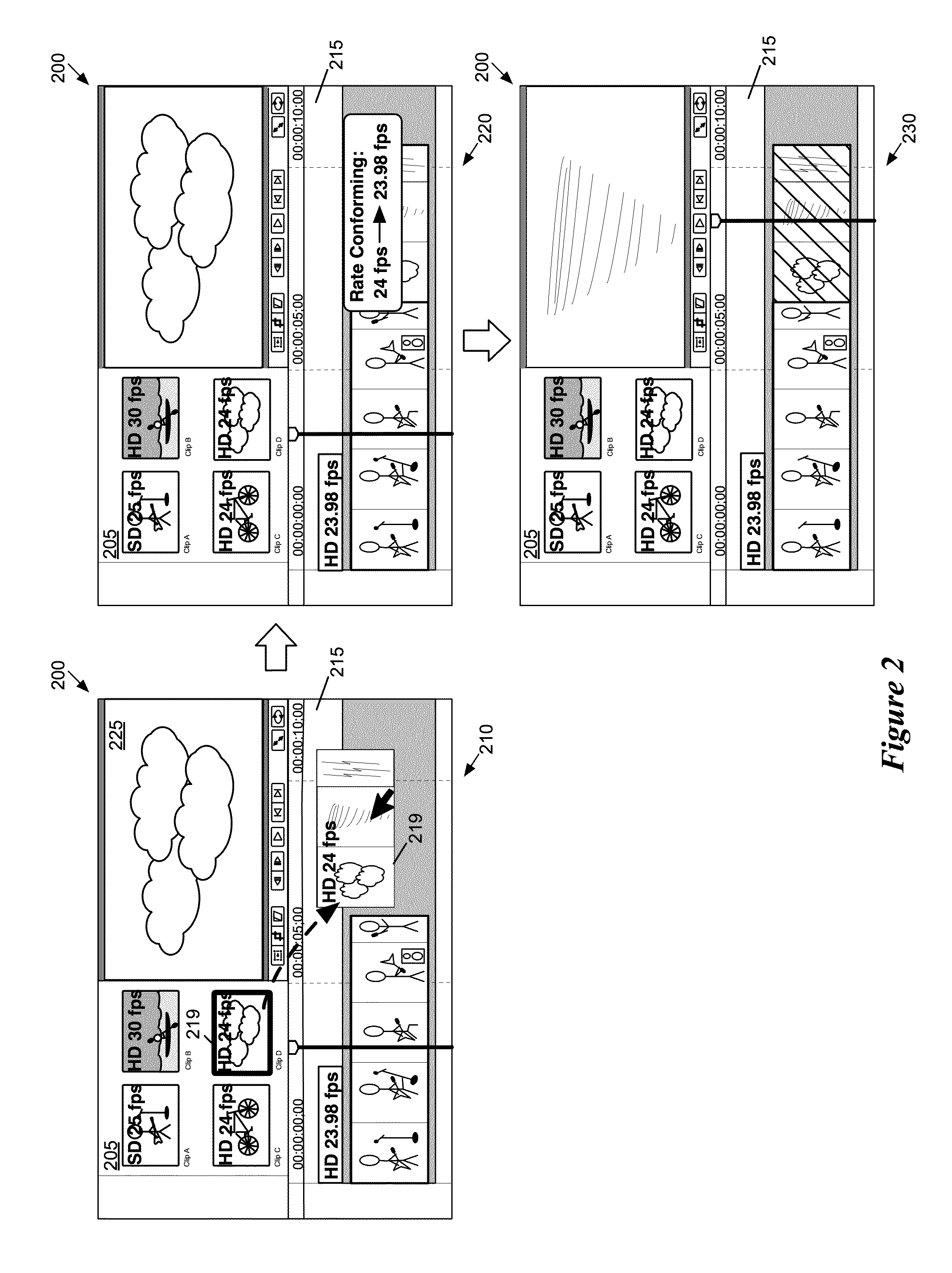 Rate Conform Operation for a Media-Editing Application