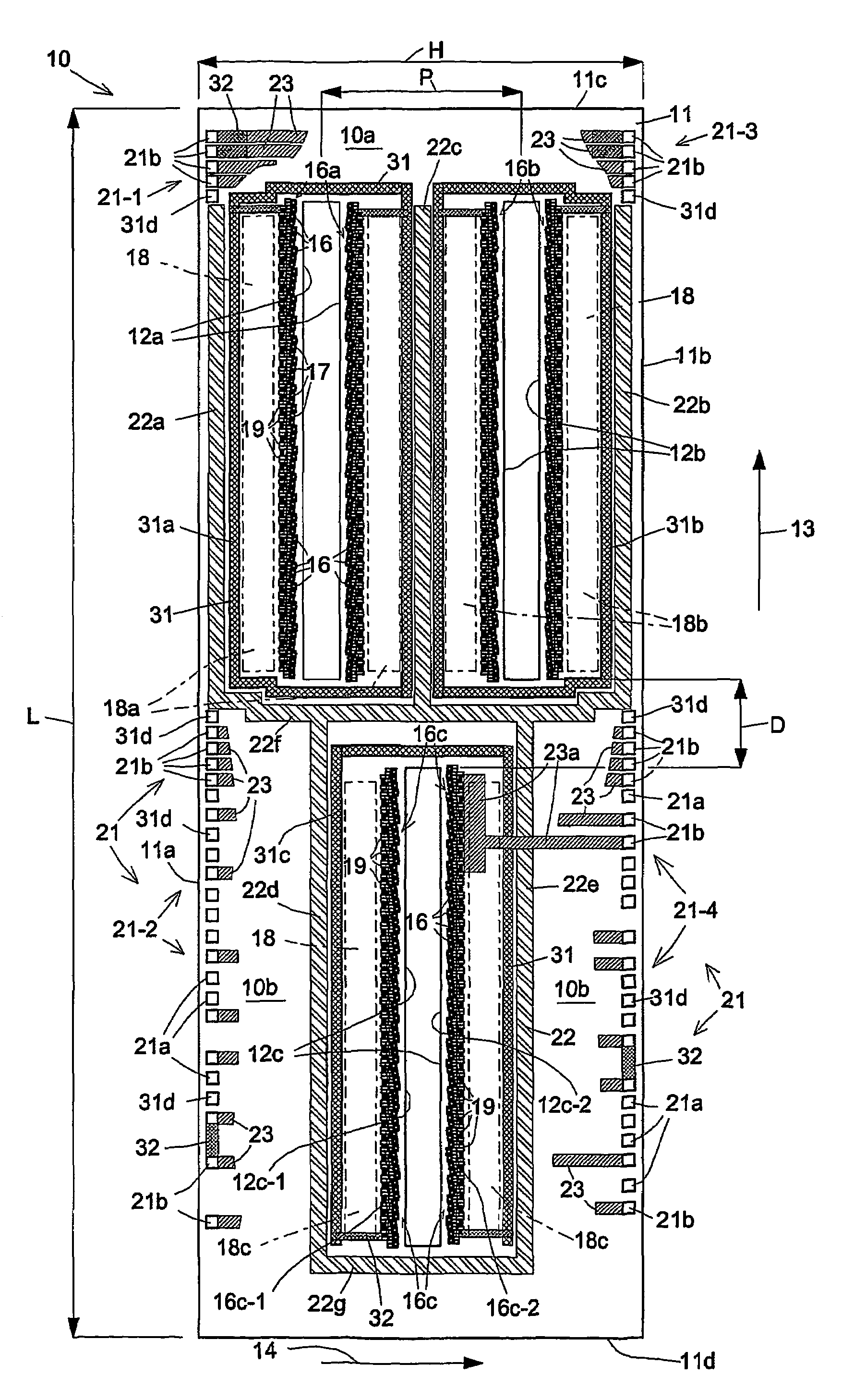 Substrate for a thermal ink jet printhead, a colour printhead in particular, and ink jet printhead incorporation this substrate