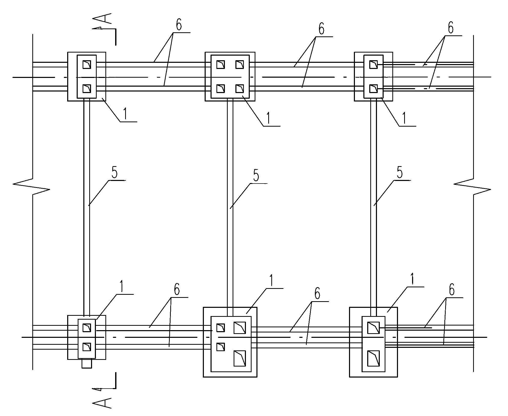 Reclamation-area factory building column foundation and construction protection method thereof