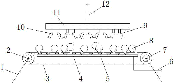 Fruit washing machine with multi-angle spray washing